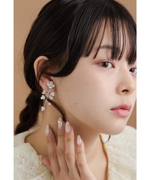 パールフラワーブランチイヤリング ゴールド シルバー 結婚式 二次会 同窓会 成人式 パーティー お呼ばれ オケージョン フォーマル