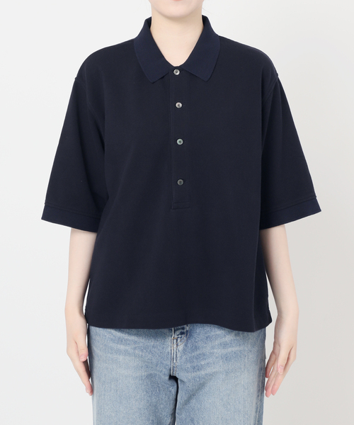 FRAMeWORK（フレームワーク）の「≪追加≫LOEFF/ロエフ 別注ポロシャツ（Tシャツ/カットソー・レディース・ネイビー/ブラック・FREE）」の18枚目の写真