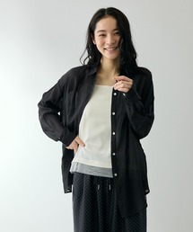 リネニーヴェールステンカラーブラウス