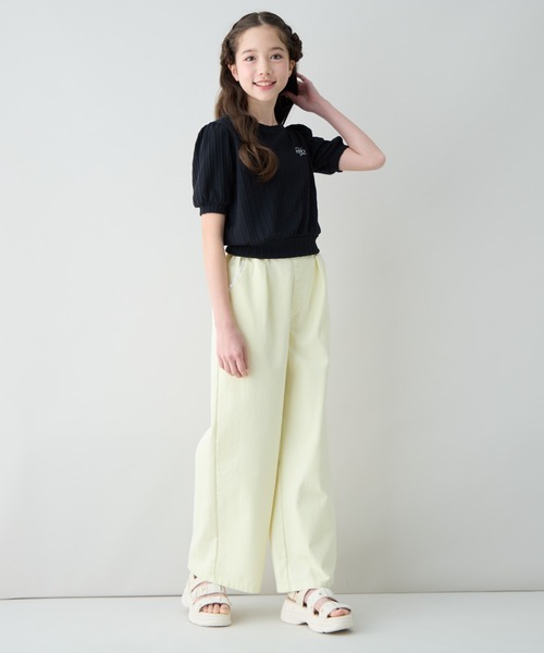 Amourire girl(アムリールガール)の「レース&刺繍カラーデニムパンツ(デニムパンツ・キッズ・サックスブルー/イエロー・160cm/150cm/140cm)」の14枚目の写真