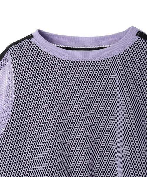 BISKEE(ビスキー)の「タンクトップメッシュドッキング半袖Tシャツ/カットソー(Tシャツ/カットソー・キッズ・パープル/ブラック・140cm/130cm/160cm/150cm)」の5枚目の写真