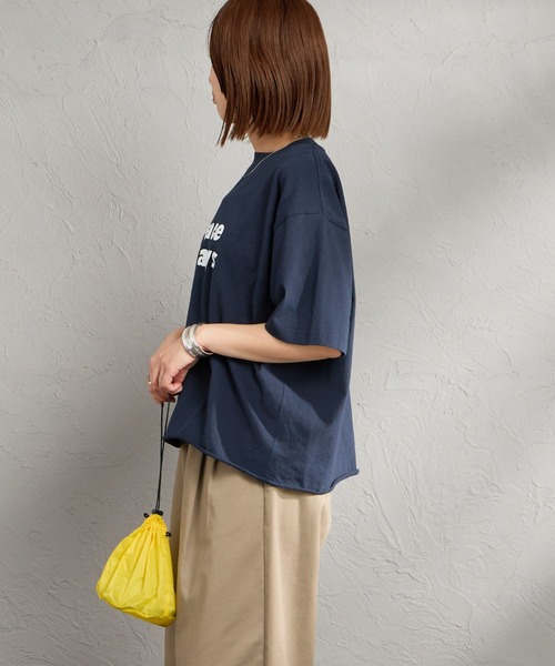 FUNG（ファング）の「[FUNG/ファング] PEACE ALWAYS カットオフ プリントTシャツ（Tシャツ/カットソー・レディース・ネイビー/ホワイト・M）」の14枚目の写真