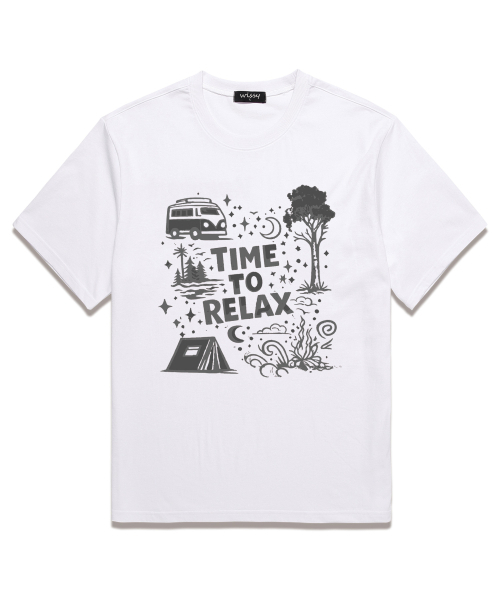 WISSY(ウィッシー)の「TIME RELAX 半袖Tシャツ (WS042) ホワイト(Tシャツ/カットソー・メンズ・その他・XX-LARGE/X-LARGE/LARGE/MEDIUM/SMALL)」の3枚目の写真