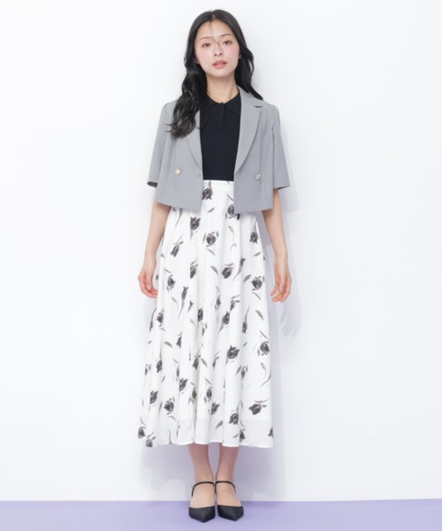 JILL by JILL STUART(ジルバイジルスチュアート)の「サマーツイル半袖ジャケット(その他アウター・レディース・グレー/ネイビー/ベージュ・FREE)」の9枚目の写真
