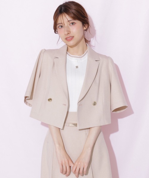 JILL by JILL STUART(ジルバイジルスチュアート)の「サマーツイル半袖ジャケット(その他アウター・レディース・グレー/ネイビー/ベージュ・FREE)」の12枚目の写真