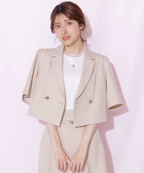 JILL by JILL STUART(ジルバイジルスチュアート)の「サマーツイル半袖ジャケット(その他アウター・レディース・グレー/ネイビー/ベージュ・FREE)」の15枚目の写真