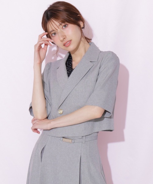 JILL by JILL STUART(ジルバイジルスチュアート)の「サマーツイル半袖ジャケット(その他アウター・レディース・グレー/ネイビー/ベージュ・FREE)」の22枚目の写真