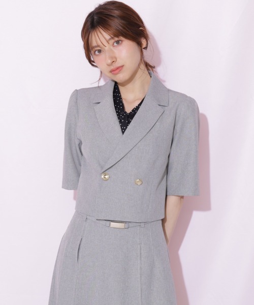 JILL by JILL STUART(ジルバイジルスチュアート)の「サマーツイル半袖ジャケット(その他アウター・レディース・グレー/ネイビー/ベージュ・FREE)」の21枚目の写真