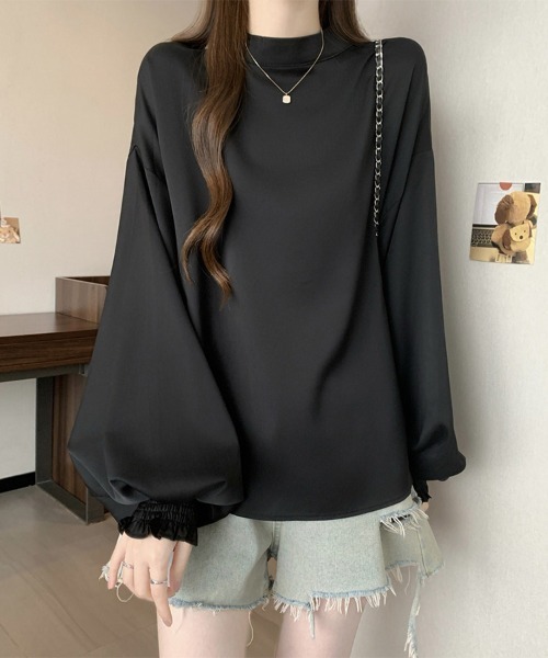 ONEP STAR(ワンピスター)の「スモッキング袖バックボタンブラウス(シャツ/ブラウス・レディース・ホワイト/ブラック/ベージュ/ブラウン・MEDIUM/LARGE/X-LARGE)」の20枚目の写真