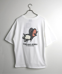 TOM&JERRY（トムアンドジェリー）の「【neos】TOM&JERRY トムとジェリー ルーズシルエット サガラ刺繍 ロゴ Tシャツ メンズ レディース ユニセックス（Tシャツ/カットソー）」