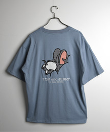 TOM&JERRY（トムアンドジェリー）の「【neos】TOM&JERRY トムとジェリー ルーズシルエット サガラ刺繍 ロゴ Tシャツ メンズ レディース ユニセックス（Tシャツ/カットソー）」