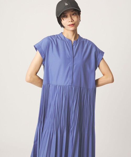 green label relaxing（グリーンレーベルリラクシング）の「【結論シリーズ】全方位映えプリーツワンピ［size SHORT/TALLあり］（ワンピース・レディース・ライトブルー/モカ/ブラック・TALL/SHORT/FREE）」の3枚目の写真