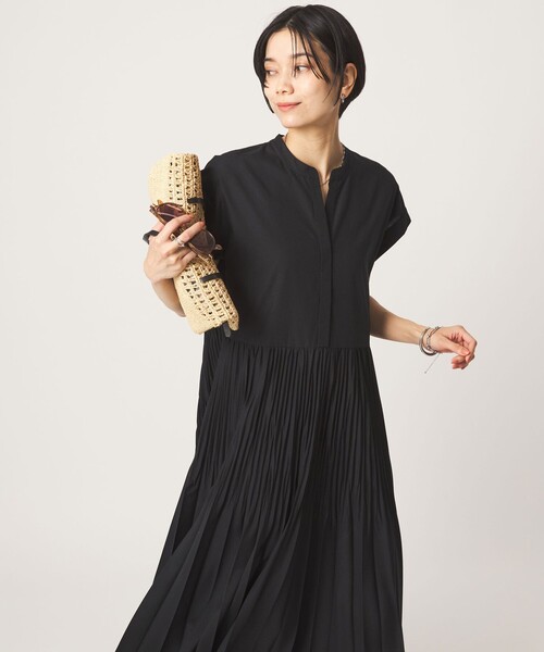 green label relaxing（グリーンレーベルリラクシング）の「【結論シリーズ】全方位映えプリーツワンピ［size SHORT/TALLあり］（ワンピース・レディース・ライトブルー/モカ/ブラック・TALL/SHORT/FREE）」の5枚目の写真