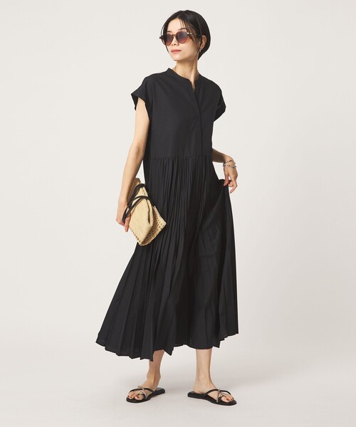 green label relaxing（グリーンレーベルリラクシング）の「【結論シリーズ】全方位映えプリーツワンピ［size SHORT/TALLあり］（ワンピース・レディース・ライトブルー/モカ/ブラック・TALL/SHORT/FREE）」の12枚目の写真