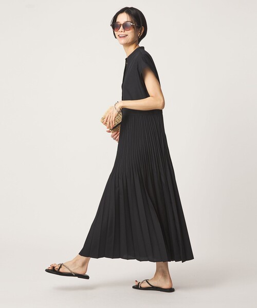 green label relaxing（グリーンレーベルリラクシング）の「【結論シリーズ】全方位映えプリーツワンピ［size SHORT/TALLあり］（ワンピース・レディース・ライトブルー/モカ/ブラック・TALL/SHORT/FREE）」の13枚目の写真