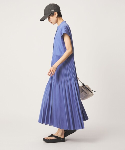 green label relaxing（グリーンレーベルリラクシング）の「【結論シリーズ】全方位映えプリーツワンピ［size SHORT/TALLあり］（ワンピース・レディース・ライトブルー/モカ/ブラック・TALL/SHORT/FREE）」の17枚目の写真
