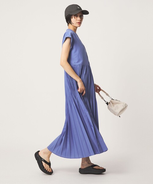 green label relaxing（グリーンレーベルリラクシング）の「【結論シリーズ】全方位映えプリーツワンピ［size SHORT/TALLあり］（ワンピース・レディース・ライトブルー/モカ/ブラック・TALL/SHORT/FREE）」の18枚目の写真
