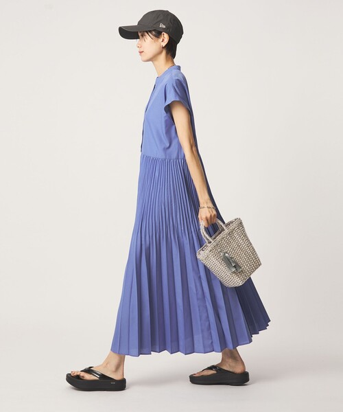green label relaxing（グリーンレーベルリラクシング）の「【結論シリーズ】全方位映えプリーツワンピ［size SHORT/TALLあり］（ワンピース・レディース・ライトブルー/モカ/ブラック・TALL/SHORT/FREE）」の22枚目の写真