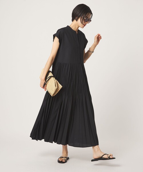 green label relaxing（グリーンレーベルリラクシング）の「［size SHORT/TALLあり］全方位映えプリーツワンピ マシンウォッシャブル 吸水速乾（ワンピース・レディース・ライトブルー/モカ/ブラック・TALL/SHORT/FREE）」の17枚目の写真