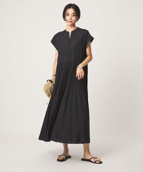 green label relaxing（グリーンレーベルリラクシング）の「［size SHORT/TALLあり］全方位映えプリーツワンピ マシンウォッシャブル 吸水速乾（ワンピース・レディース・ライトブルー/モカ/ブラック・TALL/SHORT/FREE）」の18枚目の写真