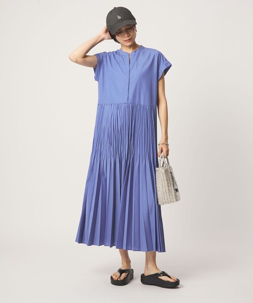 green label relaxing（グリーンレーベルリラクシング）の「［size SHORT/TALLあり］全方位映えプリーツワンピ マシンウォッシャブル 吸水速乾（ワンピース・レディース・ライトブルー/モカ/ブラック・TALL/SHORT/FREE）」の19枚目の写真