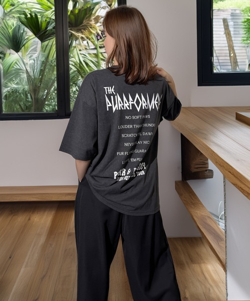 Candlestick(キャンドルスティック)の「キャット ツアー グラフィック オーバーサイズ 半袖 Tシャツ 韓国ストリート(Tシャツ/カットソー・レディース・ブラック/スミクロ/モカ/ネイビー・M/L)」の11枚目の写真