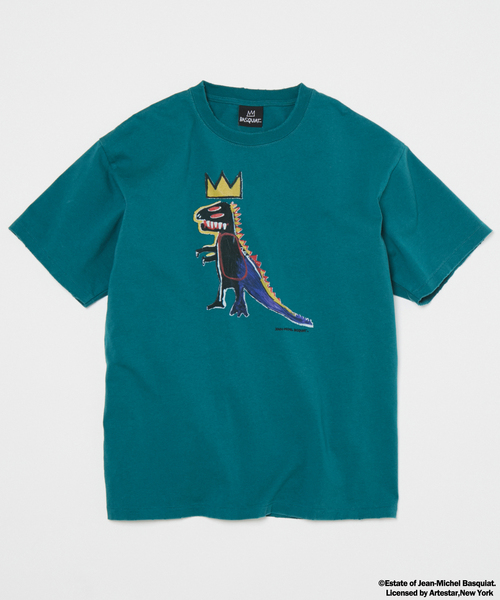 JOURNAL STANDARD(ジャーナルスタンダード)の「Jean-Michel Basquiat / ジャン=ミシェル・バスキア プリントTシャツ(Tシャツ/カットソー・メンズ・ブラウン/ホワイト/ピンク系その他/アーミー/ブラック系その他/ブラックミックス・MEDIUM/SMALL/LARGE)」の6枚目の写真