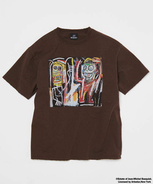 JOURNAL STANDARD(ジャーナルスタンダード)の「Jean-Michel Basquiat / ジャン=ミシェル・バスキア プリントTシャツ(Tシャツ/カットソー・メンズ・ブラウン/ホワイト/ピンク系その他/アーミー/ブラック系その他/ブラックミックス・MEDIUM/SMALL/LARGE)」の5枚目の写真
