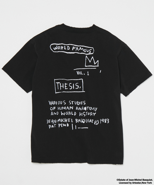 JOURNAL STANDARD(ジャーナルスタンダード)の「Jean-Michel Basquiat / ジャン=ミシェル・バスキア プリントTシャツ(Tシャツ/カットソー・メンズ・ブラウン/ホワイト/ピンク系その他/アーミー/ブラック系その他/ブラックミックス・MEDIUM/SMALL/LARGE)」の8枚目の写真