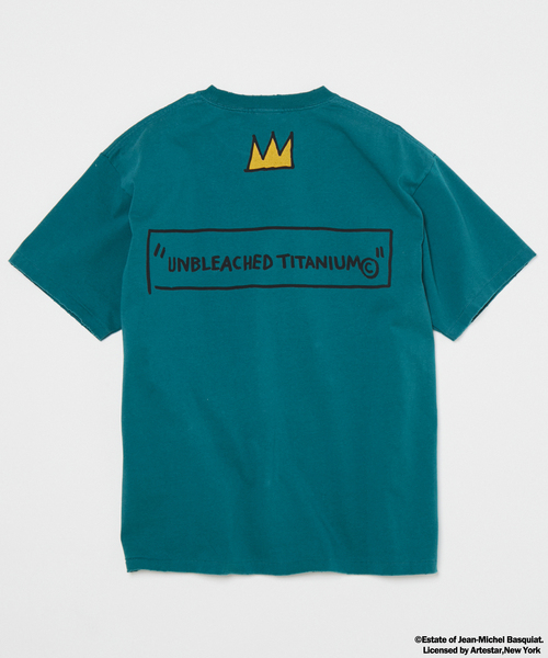 【90s・シングル】バスキア 総柄 マルチプリント Tシャツ L 希少 Jean-Michel Basquiat / ジャン＝ミシェル・バスキア プリントTシャツ