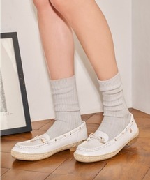 HAWKINS ホーキンス KATE レース モカシンシューズ HW10152 WHITE