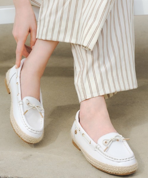 Hawkins(ホーキンス)の「HAWKINS ホーキンス KATE レース モカシンシューズ HW10152 WHITE(スニーカー・レディース・ホワイト・5h/6h/7h/7/8/6)」の3枚目の写真