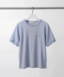 U.S. POLO ASSN. | 【U.S. POLO ASSN./ユーエスポロアッスン】ワンポイント刺繍 シアサッカー リンガーTシャツ(Tシャツ/カットソー)