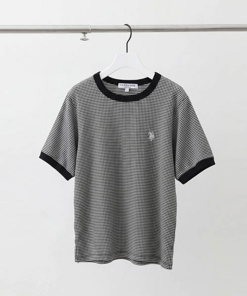U.S. POLO ASSN.(ユーエスポロアッスン)の「【U.S. POLO ASSN./ユーエスポロアッスン】ワンポイント刺繍 シアサッカー リンガーTシャツ(Tシャツ/カットソー・レディース・ブラック/ベージュ/サックスブルー・LL/M/L)」の16枚目の写真
