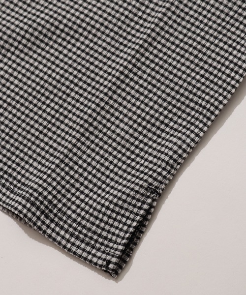 U.S. POLO ASSN.(ユーエスポロアッスン)の「【U.S. POLO ASSN./ユーエスポロアッスン】ワンポイント刺繍 シアサッカー リンガーTシャツ(Tシャツ/カットソー・レディース・ブラック/ベージュ/サックスブルー・LL/M/L)」の12枚目の写真