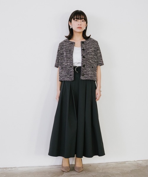 Sirin(シリン)の「半袖ツイードジャケット【2サイズ展開】(ノーカラージャケット・レディース・ブラック/ベージュ・S/XS)」の15枚目の写真