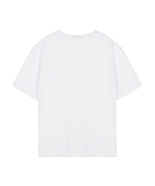 NICK&NICOLE(ニックアンドニコール)の「BIO WASHED LEATHER PATCH T-SHIRT_WHITE(Tシャツ/カットソー・メンズ・その他・SMALL/MEDIUM/LARGE)」の2枚目の写真
