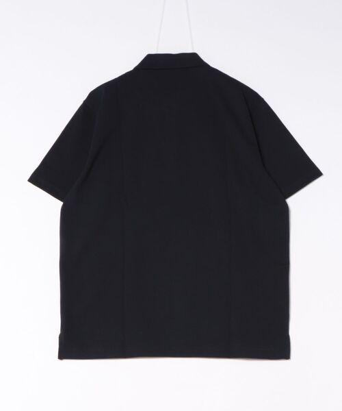 TAKA-Q(タカキュー)の「ビズポロ ポロシャツ メンズ 半袖 ストレッチ カッタウェイ 綿混 カット ジャガード クールビズ (ポロシャツ・メンズ・ネイビー/ライトグレー・LARGE/X-LARGE/MEDIUM)」の3枚目の写真