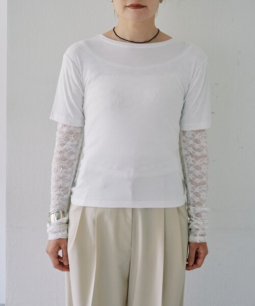 SHENERY(シーナリー)の「【LUALY】【接触冷感/吸水速乾】BACKリボンフライスTee(Tシャツ/カットソー・レディース・ブラック/オフホワイト・FREE)」の12枚目の写真