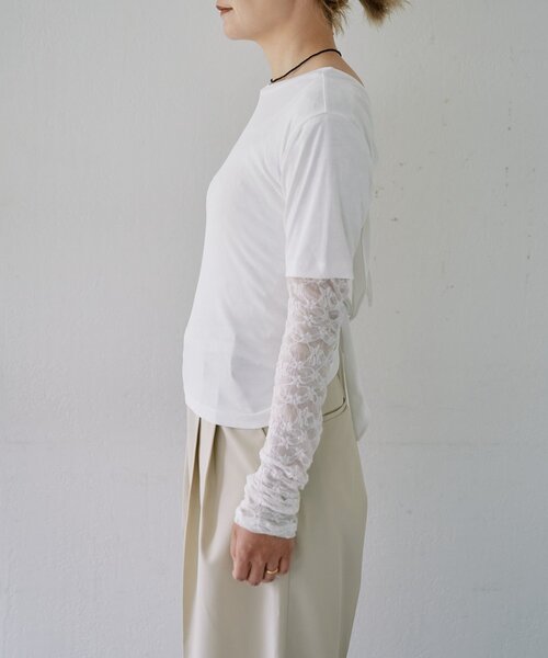 SHENERY(シーナリー)の「【LUALY】【接触冷感/吸水速乾】BACKリボンフライスTee(Tシャツ/カットソー・レディース・ブラック/オフホワイト・FREE)」の13枚目の写真