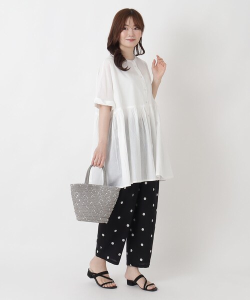 one'sterrace(ワンズテラス)の「【リンネル7月号掲載】SE 雑材 スパンコールブレードトート(トートバッグ・レディース・ベージュ系8/ライトグレー系8/グレー系4・99)」の5枚目の写真