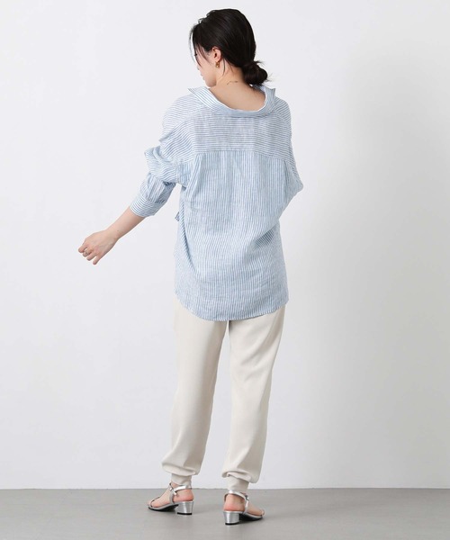 Gready Brilliant(グレディブリリアン)の「リネン柄シャツ(シャツ/ブラウス・レディース・ホワイト×ブルー/ホワイト×ピンク/チェック・38)」の14枚目の写真
