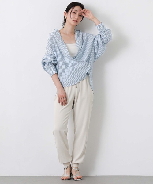Gready Brilliant(グレディブリリアン)の「リネン柄シャツ(シャツ/ブラウス・レディース・ホワイト×ブルー/ホワイト×ピンク/チェック・38)」の13枚目の写真
