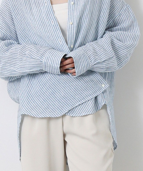 Gready Brilliant(グレディブリリアン)の「リネン柄シャツ(シャツ/ブラウス・レディース・ホワイト×ブルー/ホワイト×ピンク/チェック・38)」の5枚目の写真