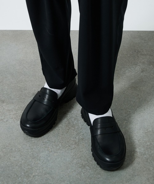 PADRONE(パドローネ)の「【PADRONE/パドローネ】別注 LOAFER Vibram / PK8840-2002-23D(ローファー・メンズ・ブラック・42/41/40)」の4枚目の写真