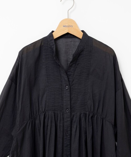 NOLLEY’S（ノーリーズ）の「【BECシリーズ】綿ボイルピンタックオーバーシャツ（シャツ/ブラウス・レディース・ブラック/ライトブルー/オフホワイト・38）」の9枚目の写真