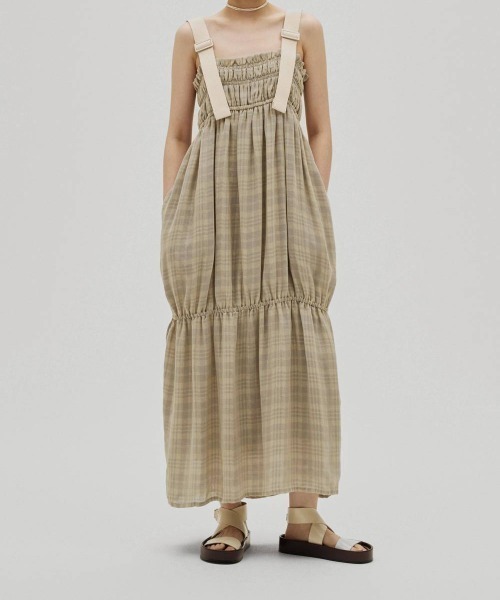 TODAYFUL(トゥデイフル)の「TODAYFUL Check Jacquard Dress(ワンピース・レディース・ダークブラウン/ベージュ・36/38)」の6枚目の写真
