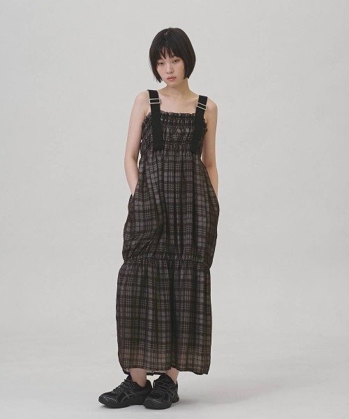 TODAYFUL(トゥデイフル)の「TODAYFUL Check Jacquard Dress(ワンピース・レディース・ダークブラウン/ベージュ・36/38)」の8枚目の写真