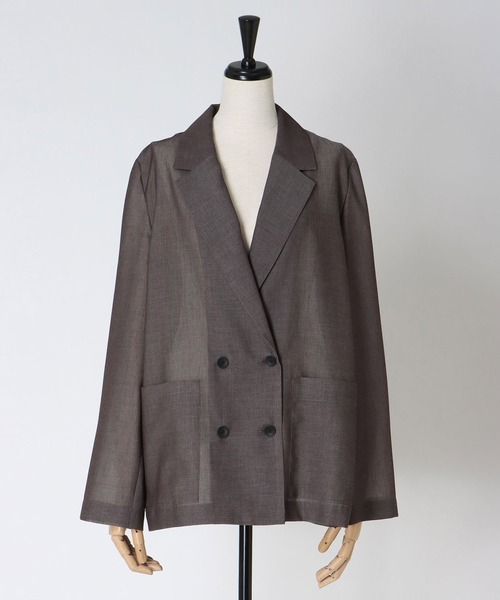 DRESSLAVE（ドレスレイブ）の「chambray light weight jacket(シャンブレーライトウエイトジャケット)（テーラードジャケット・レディース・ネイビー/ブラウン・38）」の15枚目の写真