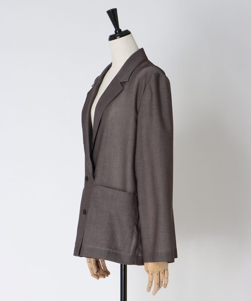 DRESSLAVE（ドレスレイブ）の「chambray light weight jacket(シャンブレーライトウエイトジャケット)（テーラードジャケット・レディース・ネイビー/ブラウン・38）」の16枚目の写真